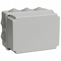 коробка КМ41246 распаячная для о/п 190х140х120 мм² IP55 (RAL7035, 10 гермовводов) |  код. UKO10-190-140-120-K41-55 |  IEK